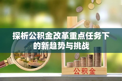 华龙探析公积金改革重点任务下的新趋势与挑战