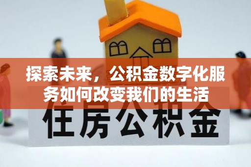 华龙探索未来，公积金数字化服务如何改变我们的生活