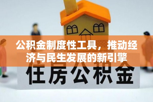 华龙公积金制度性工具，推动经济与民生发展的新引擎