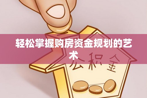 华龙轻松掌握购房资金规划的艺术