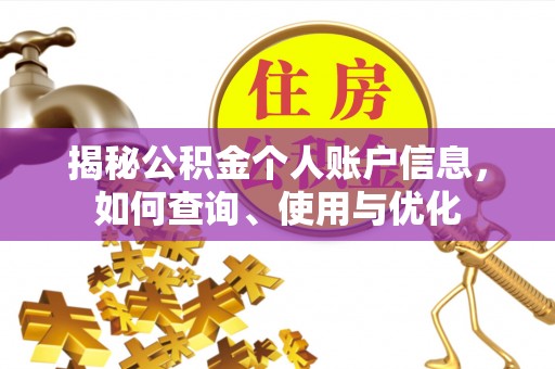 华龙揭秘公积金个人账户信息，如何查询、使用与优化