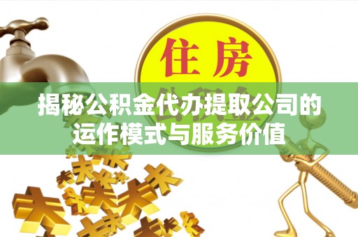 华龙揭秘公积金代办提取公司的运作模式与服务价值