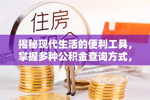 华龙揭秘现代生活的便利工具，掌握多种公积金查询方式，让财富管理更轻松