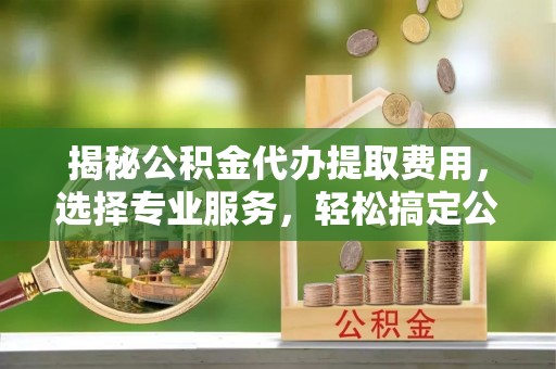 华龙揭秘公积金代办提取费用，选择专业服务，轻松搞定公积金提取