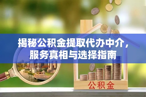 华龙揭秘公积金提取代办中介，服务真相与选择指南