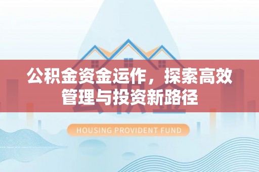 华龙公积金资金运作，探索高效管理与投资新路径