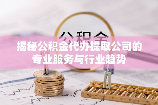 华龙揭秘公积金代办提取公司的专业服务与行业趋势
