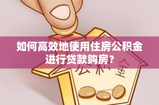 华龙如何高效地使用住房公积金进行贷款购房？